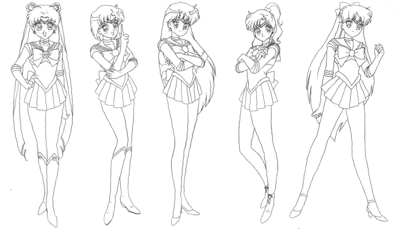 1308x755 Coloring Pages ~ Sailor Moon Coloring Pages Color Page See More