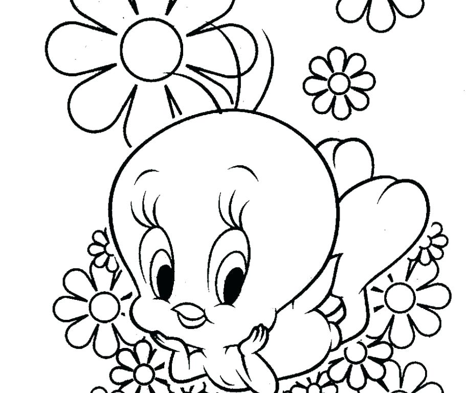 911x768 Baby Tweety Bird Coloring Pages
