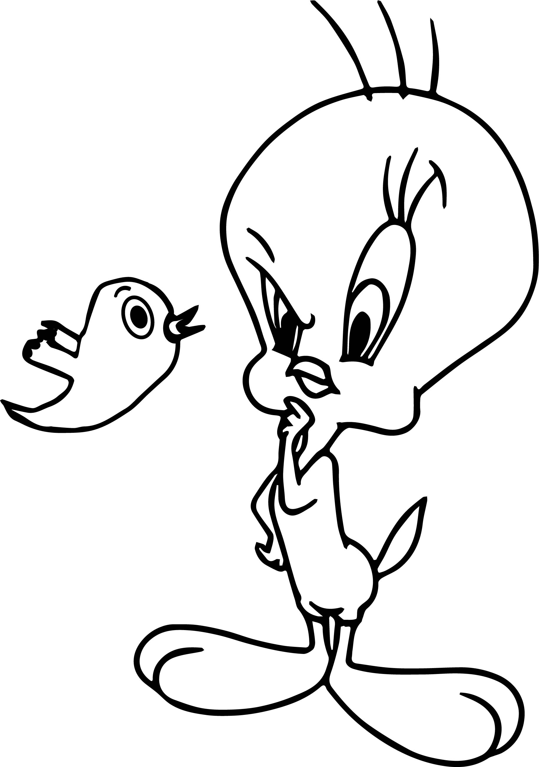 1830x2605 Coloring Pages Free Printable Tweety Bird Looney Tunes Cartoons