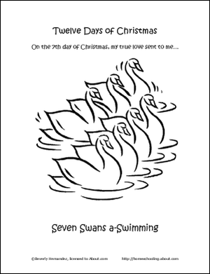 300x391 Make Your Own 12 Days Of Christmas Coloring Book Coloring Books