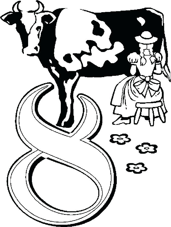 675x895 Twelve Days Of Christmas Coloring Pages Maids Coloring Page Twelve