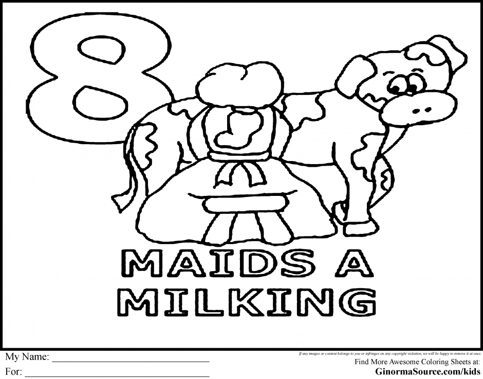 940x739 12 Days Of Christmas Coloring Pages Twelve Days Of Christmas