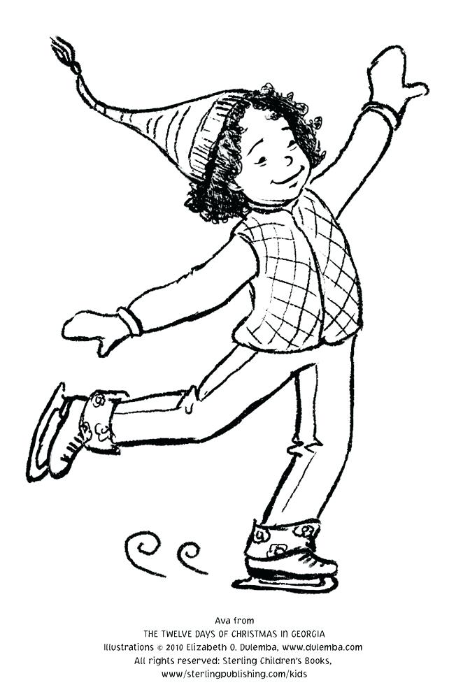 662x1000 12 Days Of Christmas Coloring Pages Ninth Day Of La S Dancing
