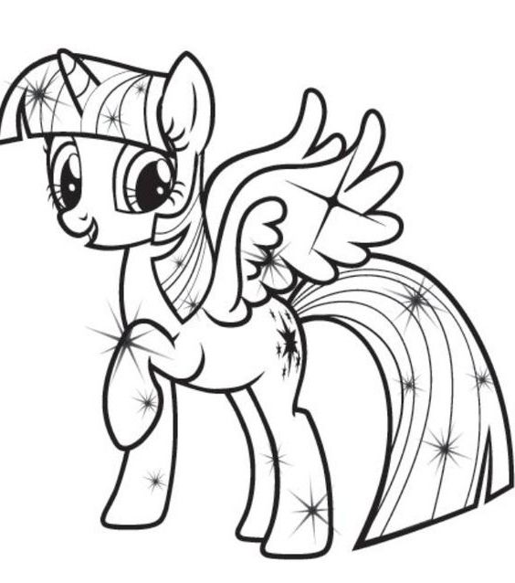 564x638 Princess Twilight Coloring Pages