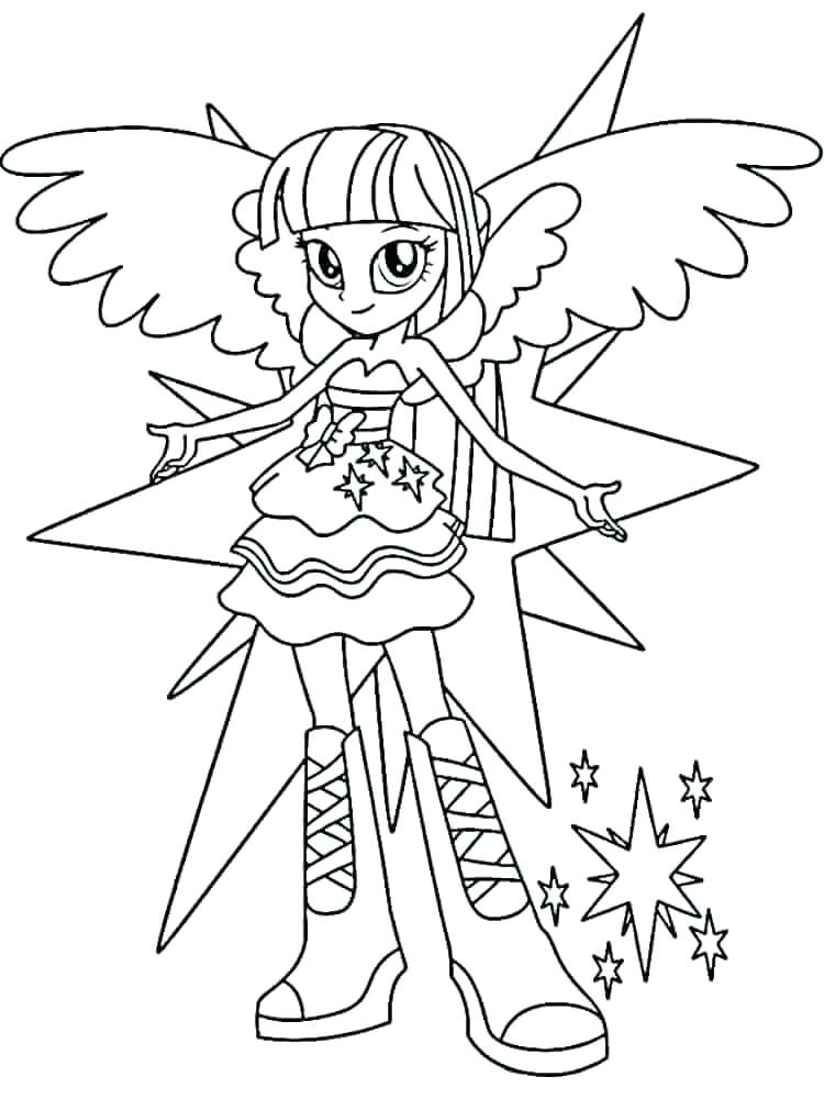 750x1000 Princess Twilight Sparkle Coloring Pages My Little Pony Girls