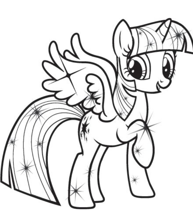640x725 Twilight Sparkle Coloring Pages
