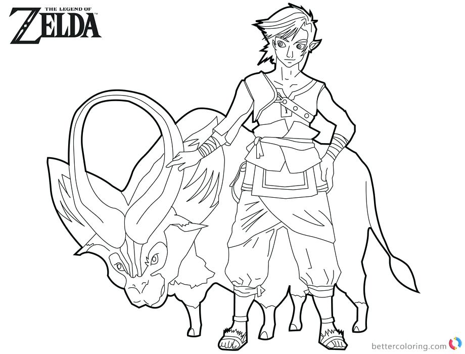 920x700 Legend Of Zelda Twilight Princess Coloring Pages Kids Coloring