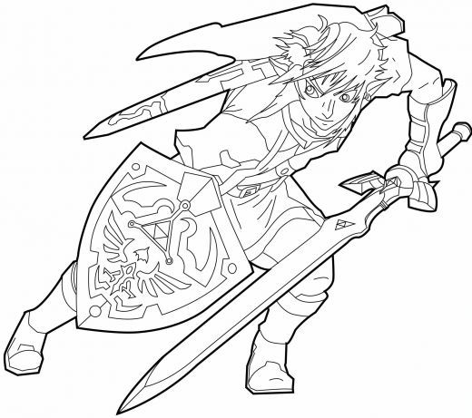 520x461 Link Twilight Princess Coloring Pages By Steven Disney Princess