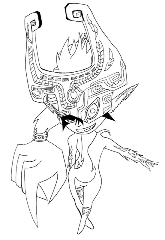 550x800 Coloriage Zelda Twilight Princess My Blog