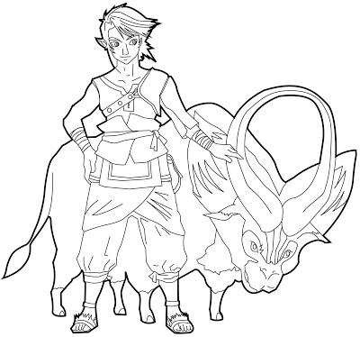 400x374 Zelda Coloring Pages Link In The Twilight Princess Coloring Page