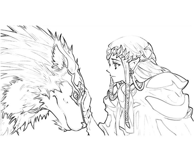 736x613 Zelda Twilight Princess Coloring Pages