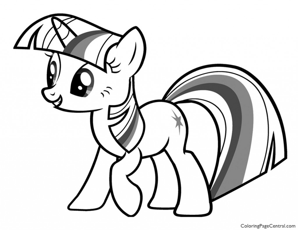1024x791 My Little Pony Twilight Sparkle 02 Coloring Page Coloring Page