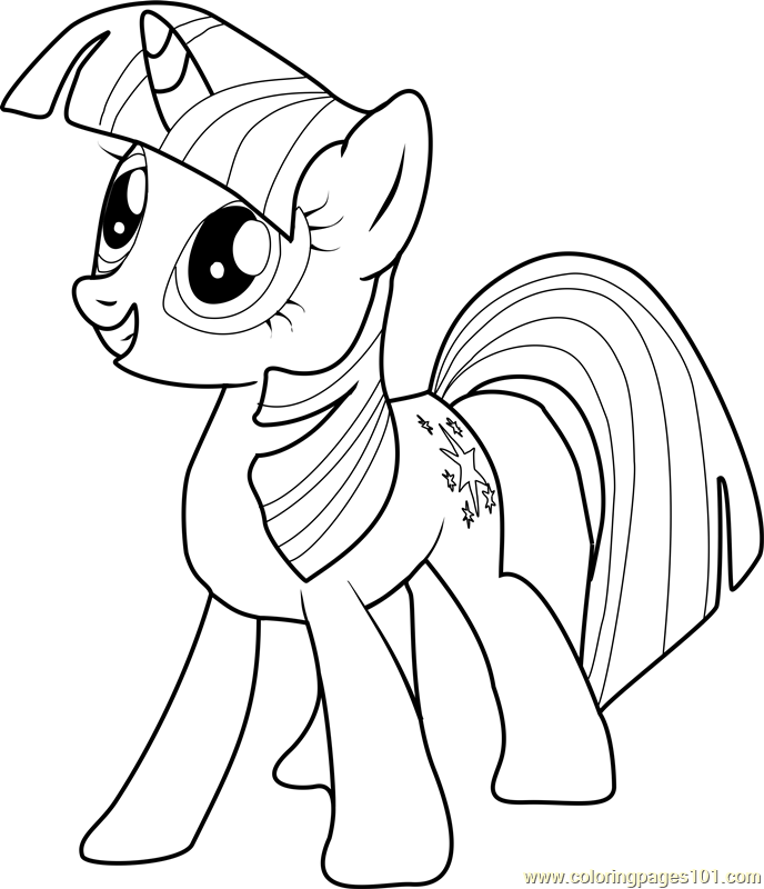 688x800 Twilight Sparkle Coloring Page