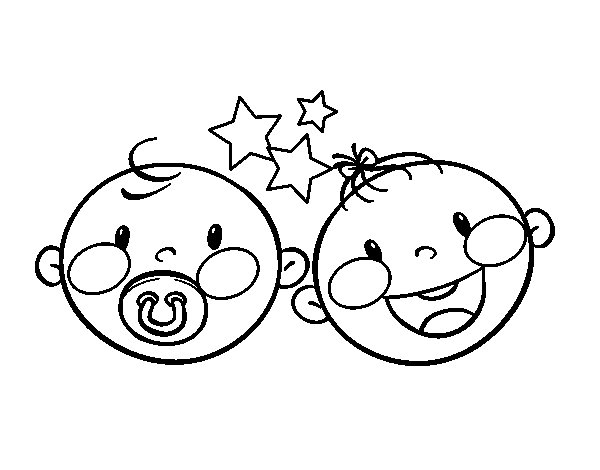 600x470 Twins 2 Coloring Page