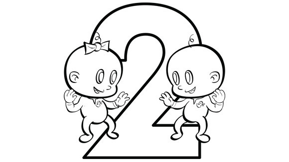 580x326 Two Twins Coloring Page