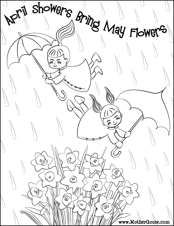 612x792 April Showers Coloring Pages Twitter Ideas
