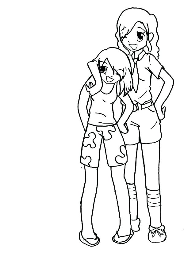 Two Best Friends Coloring Pages