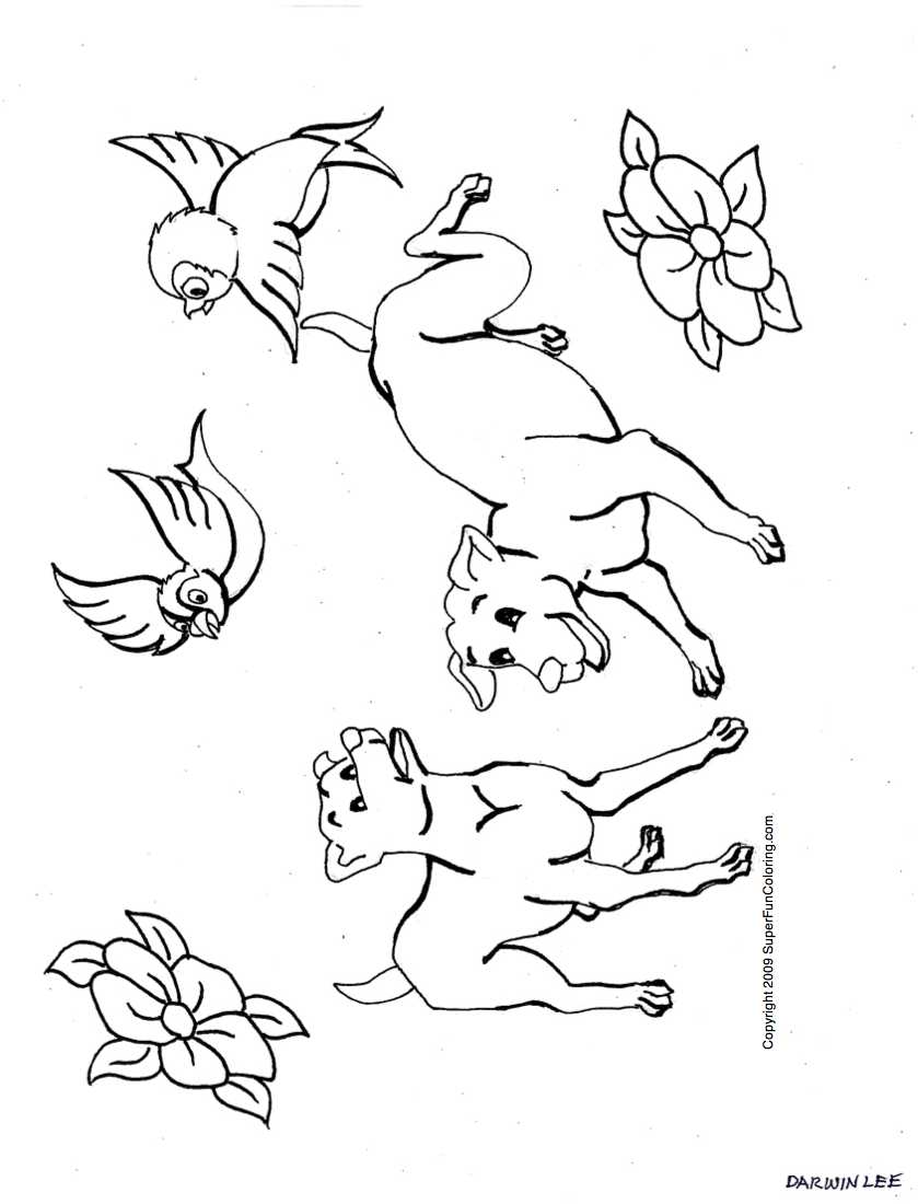 839x1100 Coloring Pages Dogs 2