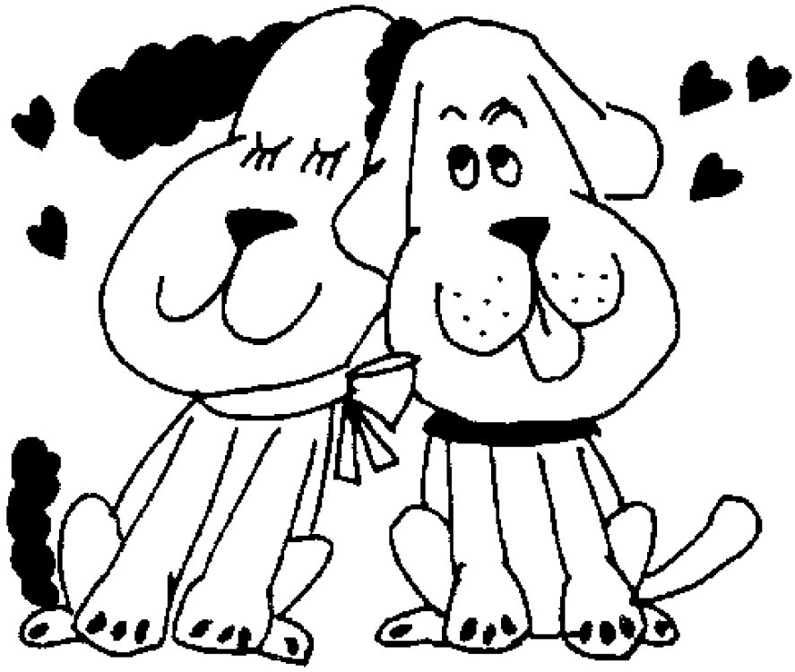 887x750 2 Dogs Cool Coloring Pages Coloring Pages For Kids Coloring