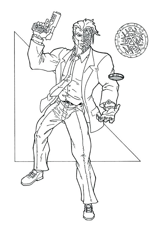 564x798 Two Face Coloring Page Two Face Coloring Pages The Dark Knight