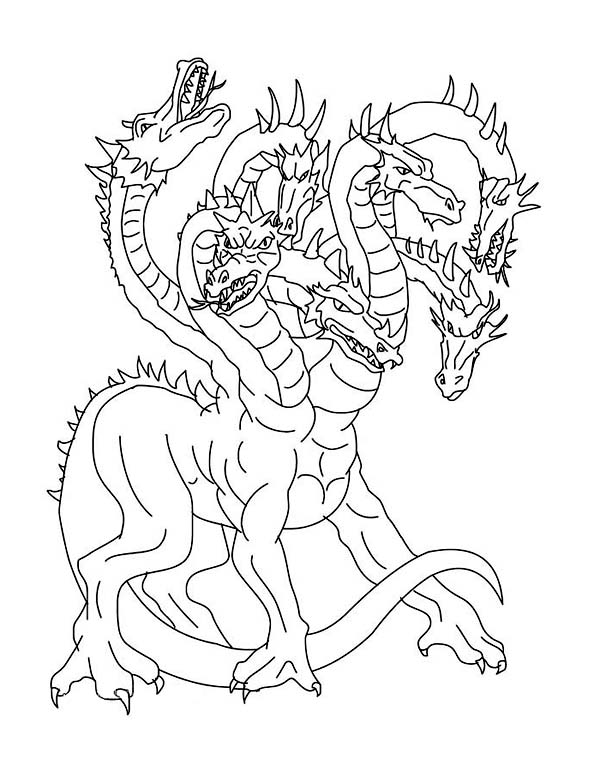 Two Headed Dragon Coloring Pages
