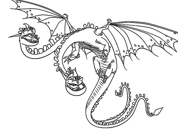 600x435 How To Train Your Dragon Coloring Two Headed Dragon Wooden Log