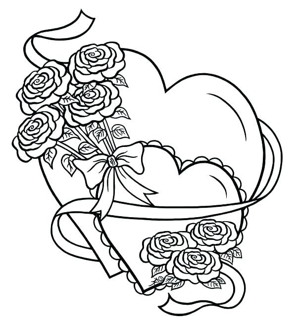 600x663 Coloring Page Heart Coloring Pages Heart Coloring Coloring Book