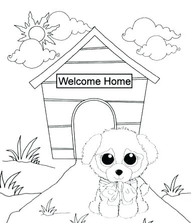 381x445 Ty Beanie Boo Coloring Pages To Print Awesome And Dog Page Beani