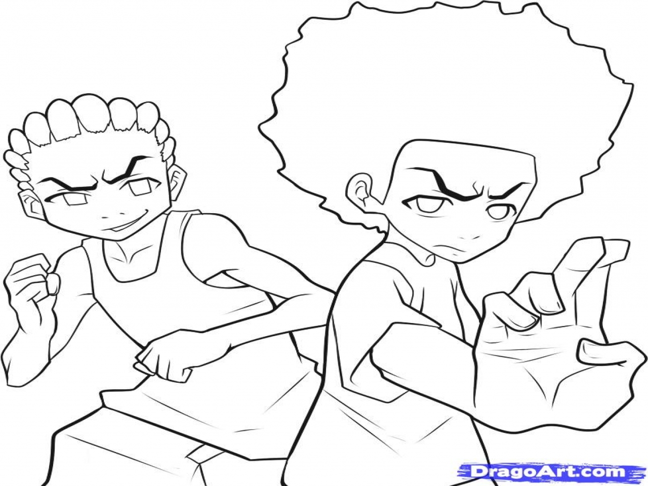 1280x960 Boondocks Coloring Alfa Img Showing Pages