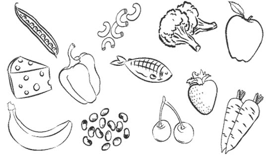 550x319 Type Healthy Food Coloring Page Kids Coloring Pages