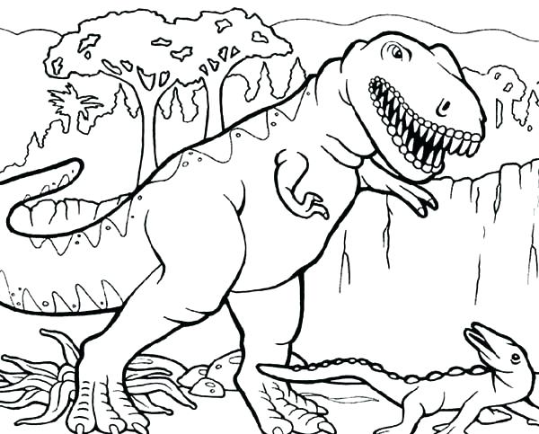 600x483 Dinosaur Tyrannosaurus Coloring Book Pages For Print Printable T