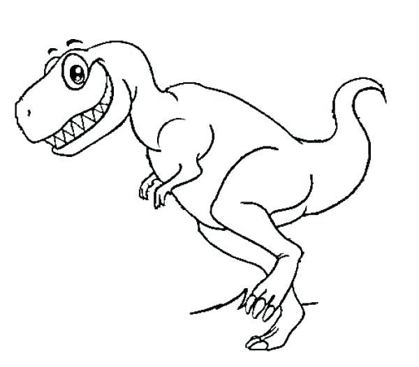 600x526 Tyrannosaurus Rex Coloring Page