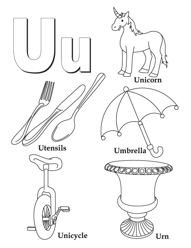 612x792 U Words Homeschooling Alphabet