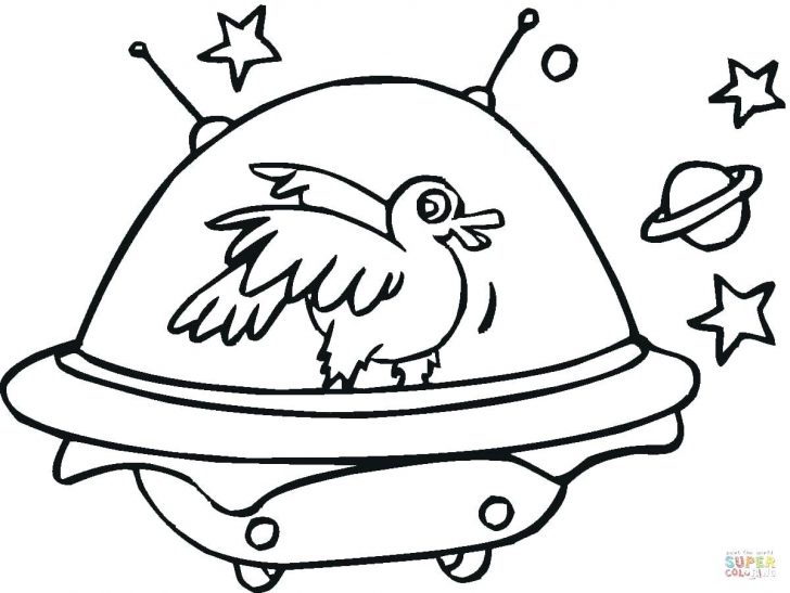 728x547 Alien Ride Ufo Coloring Page Pages Christmas Cards Drawn Space