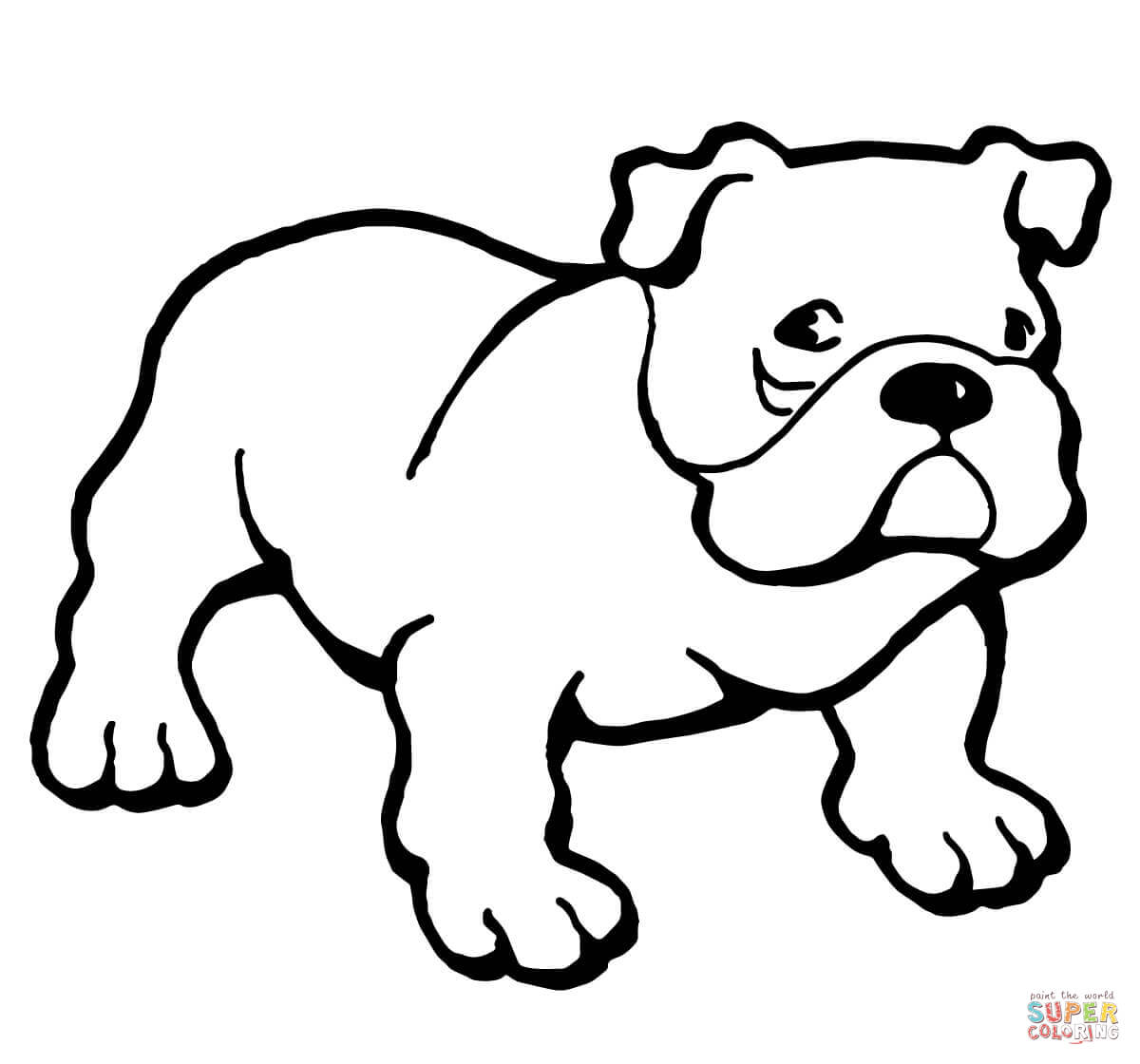 1200x1120 Bulldog Coloring Page Free Printable Pages