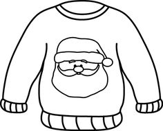 236x191 Christmas Sweater Clipart Black And White
