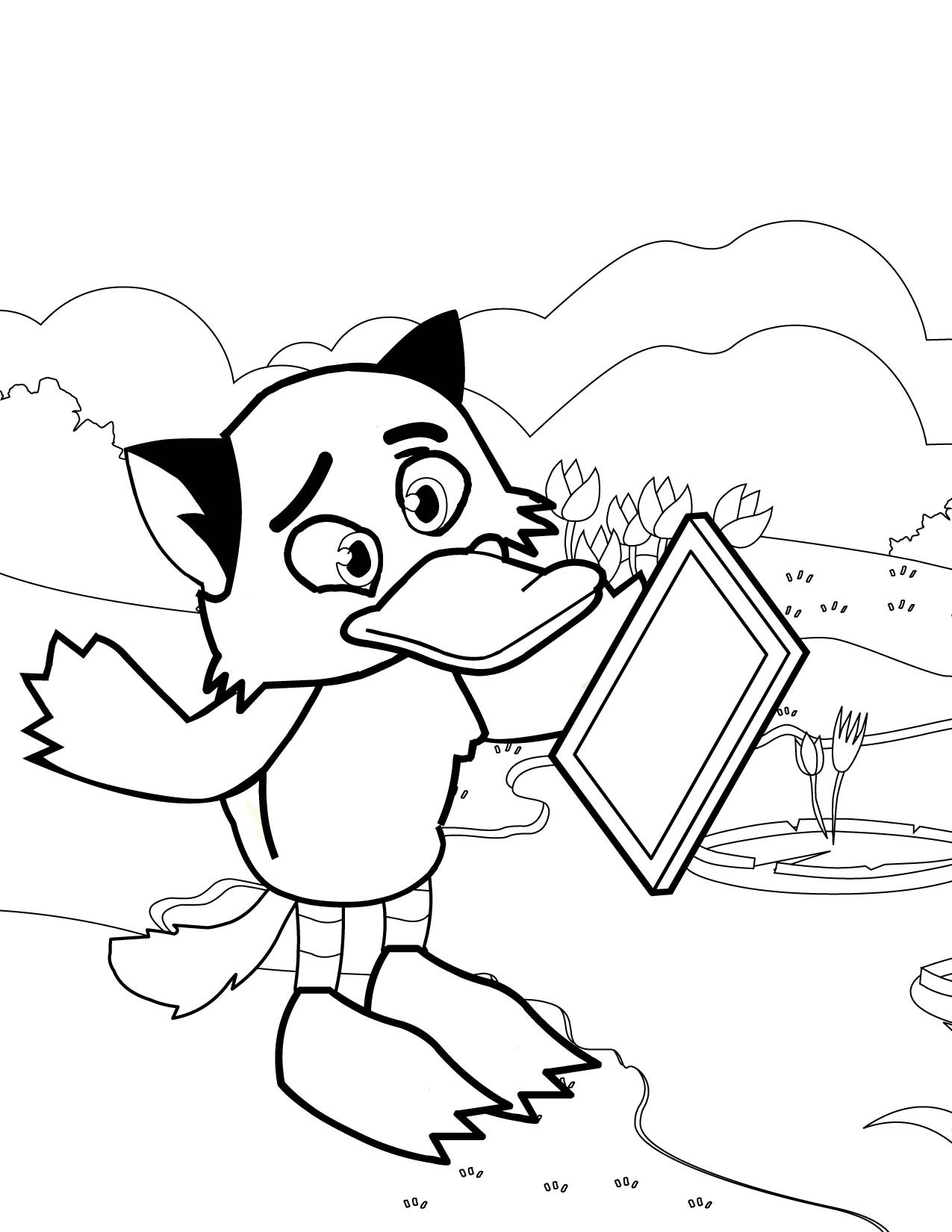 1275x1650 The Ugly Duckling Coloring Page Handipoints Noticeable Pages