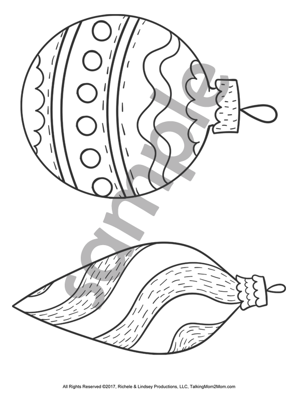 612x792 Christmas Ornaments And Silly Holiday Sweaters Coloring Activity