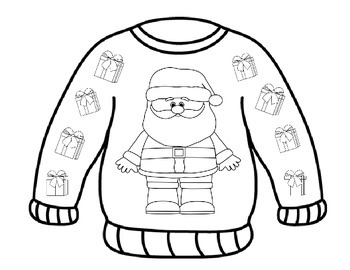 350x270 Ugly Sweater Coloring Pages By Myacestraw Teachers Pay Teachers
