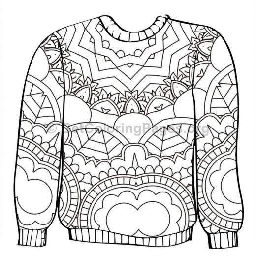 520x520 Blank Sweater Coloring Page
