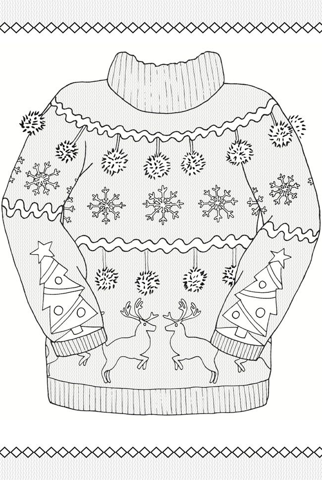 650x969 28 Images Of Ugly Sweater Coloring Page Template