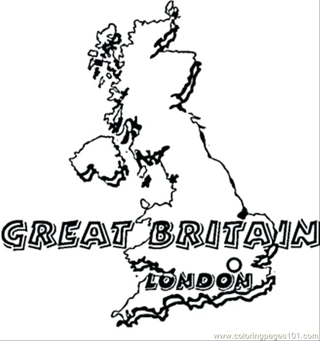 650x693 British Flag Coloring Page Map Of Great Coloring Page British