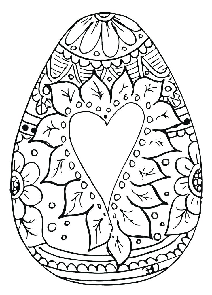 736x1024 Easter Egg Coloring Pages Pages Preschool To Funny Detailed Egg