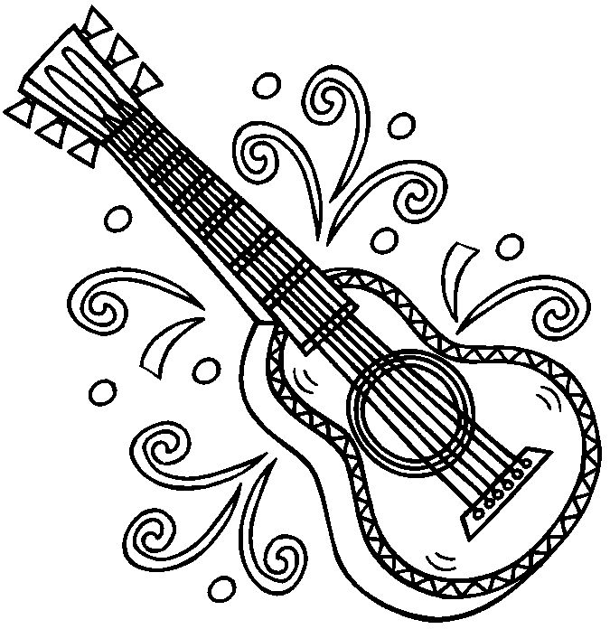 Ukulele Coloring Page