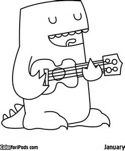 248x300 Ukulele Colouring Pages