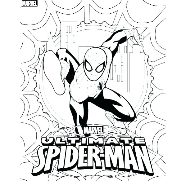 599x584 Ultimate Spider Man Coloring Pages Ultimate Coloring Pages