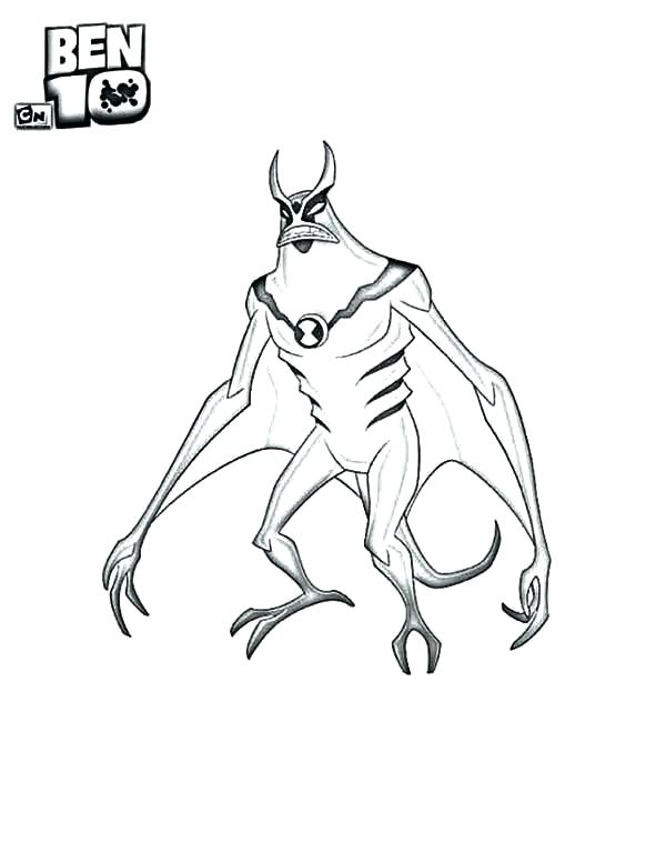 600x776 Ben10 Coloring Pages Alien Coloring Page Pages Intended