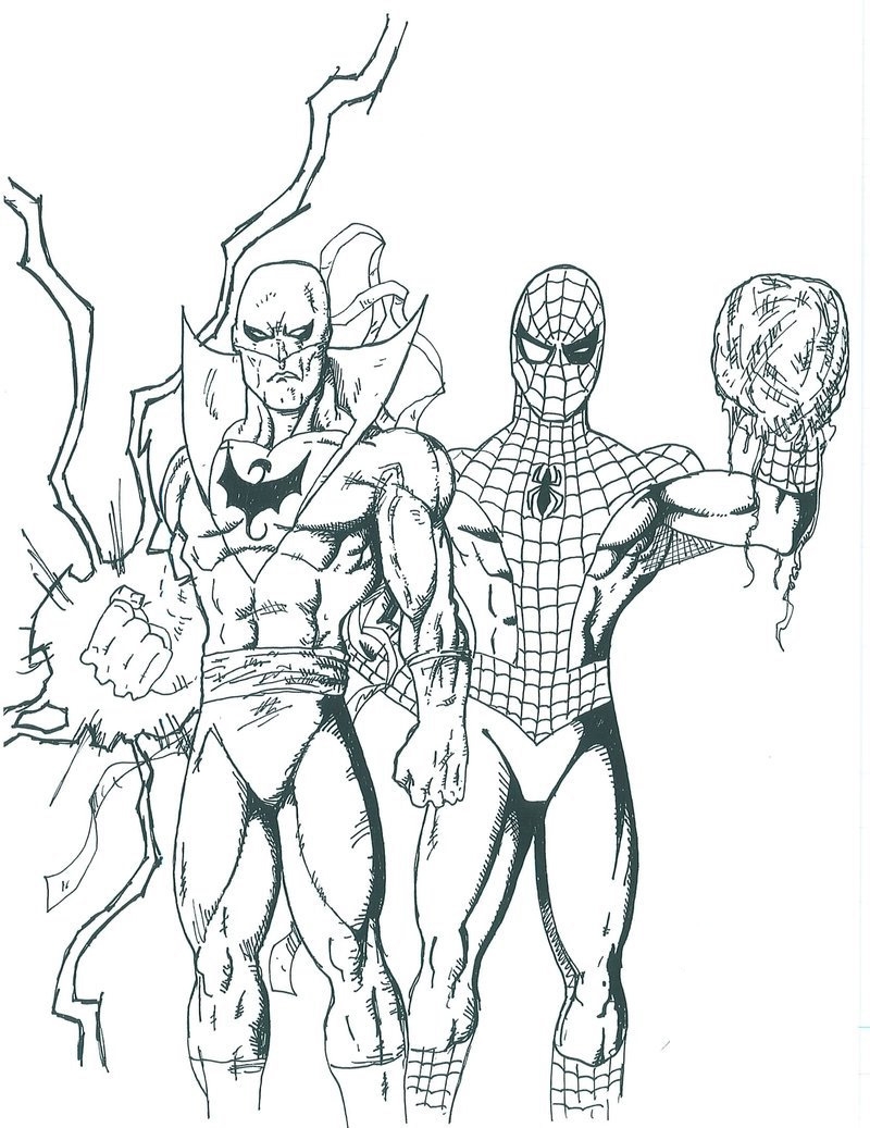 800x1037 Black Suit Spiderman Coloring Pages