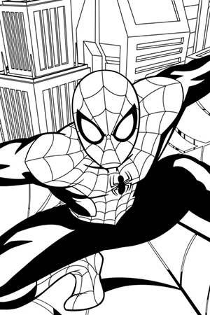 300x450 Ultimate Spider Man Coloring Page Spider Man Activities Marvel Hq