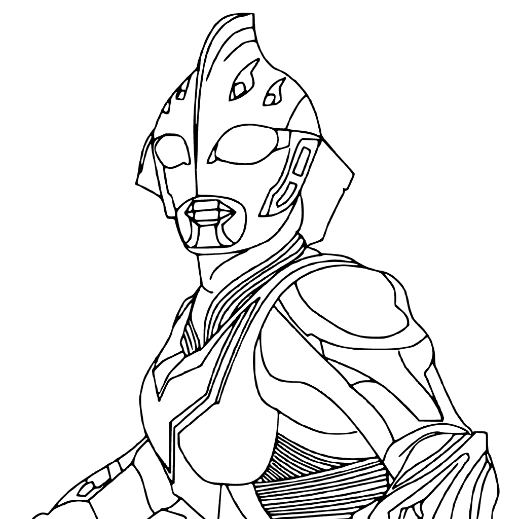 1024x1024 Ultraman Coloring Pages Free Printable